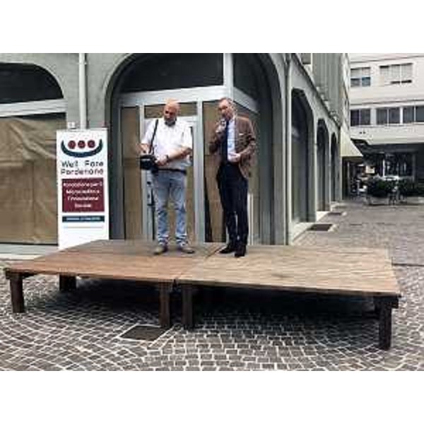 Sergio Bolzonello (Vicepresidente Regione FVG e assessore Attività produttive, Turismo e Cooperazione) alla cerimonia di inaugurazione della Fondazione Well Fare - Pordenone 14/06/2017