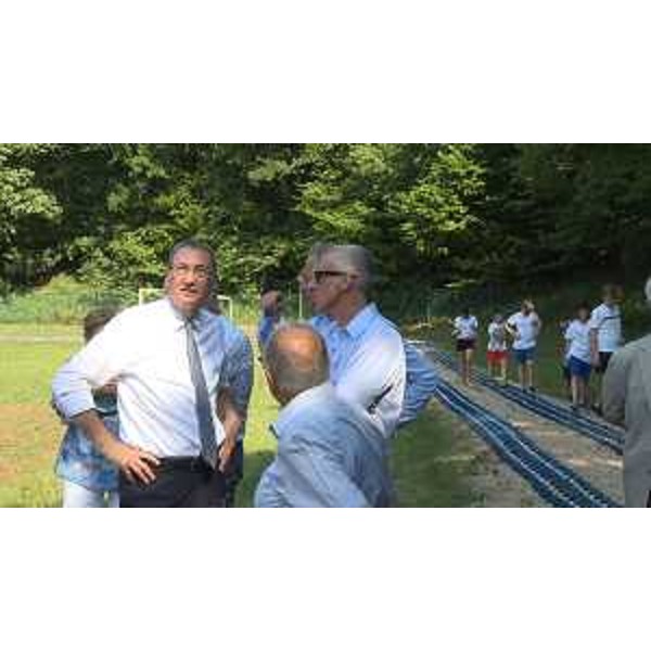 Sergio Bolzonello (Vicepresidente Regione FVG e assessore Attività produttive, Turismo e Cooperazione) in visita all'impianto sportivo di Aurisina - Aurisina 15/06/2017