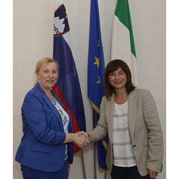 Ingrid Sergaš (Console Repubblica Slovenia a Trieste) e Debora Serracchiani (Presidente Regione Friuli Venezia Giulia) - Trieste 16/06/2017