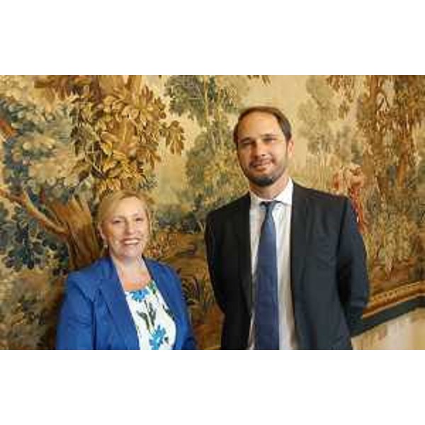Ingrid Sergaš (Console Repubblica Slovenia a Trieste) e Cristiano Shaurli (Assessore regionale Risorse agricole e forestali) - Trieste 16/06/2017