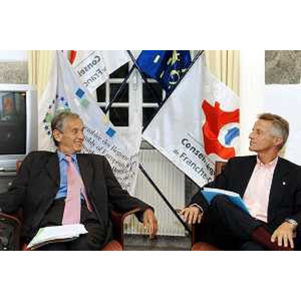 Riccardo Illy (Presidente Regione Friuli Venezia Giulia) e Raymond Forni (Presidente di Franche-Comté) (Besacon, 16/09/05)