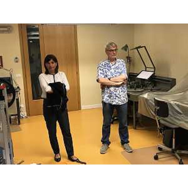 Debora Serracchiani (Presidente Regione Friuli Venezia Giulia) e Livio Jacob (Presidente e direttore della Cineteca) in visita all'Archivio Cinema del Friuli Venezia Giulia - Gemona del Friuli 20/06/2017