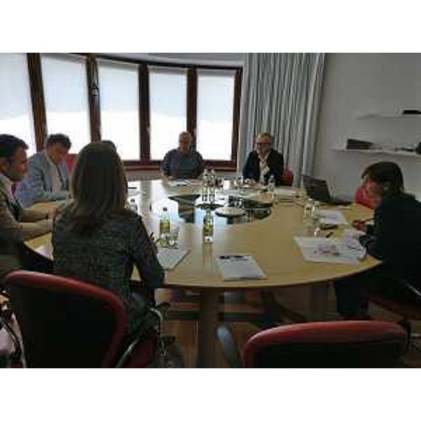 Debora Serracchiani (Presidente Regione Friuli Venezia Giulia) incontrato Bruno Marin (Presidente Amb Spa) - Tolmezzo 20/06/2017