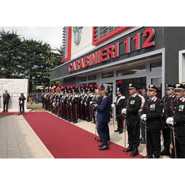 Debora Serracchiani (Presidente Regione Friuli Venezia Giulia) alla cerimonia di inaugurazione del nuovo Comando provinciale dei Carabinieri - Pordenone 23/06/2017