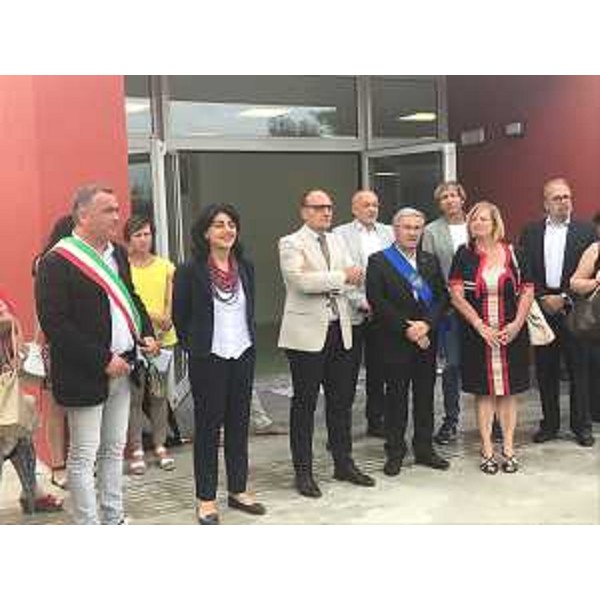 Mariagrazia Santoro (Assessore regionale Infrastrutture e Territorio) all'inaugurazione della nuova scuola dell'infanzia di Ipplis - Premariacco (UD) 27/06/2017