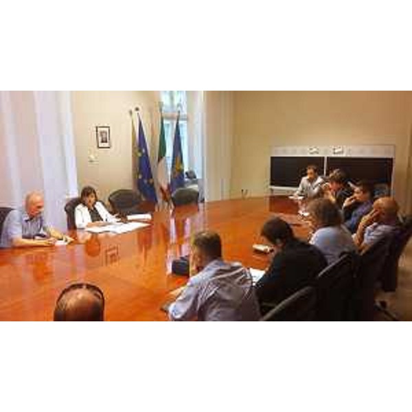 Debora Serracchiani (Presidente Regione Friuli Venezia Giulia) incontra i sindacati per esaminare la situazione della Ferriera di Servola - Trieste 28/06/2017