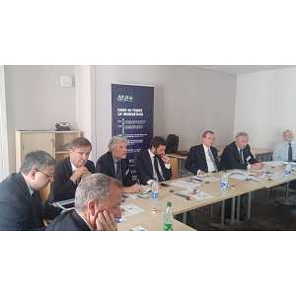 Sergio Bolzonello (Vicepresidente Regione FVG e assessore Attività produttive, Turismo e Cooperazione) con Gabriele Toccafondi (Sottosegretario Istruzione, Università e Ricerca) alla presentazione della candidatura di Trieste a capitale europea della scienza 2020 - Strasburgo 29/06/2017