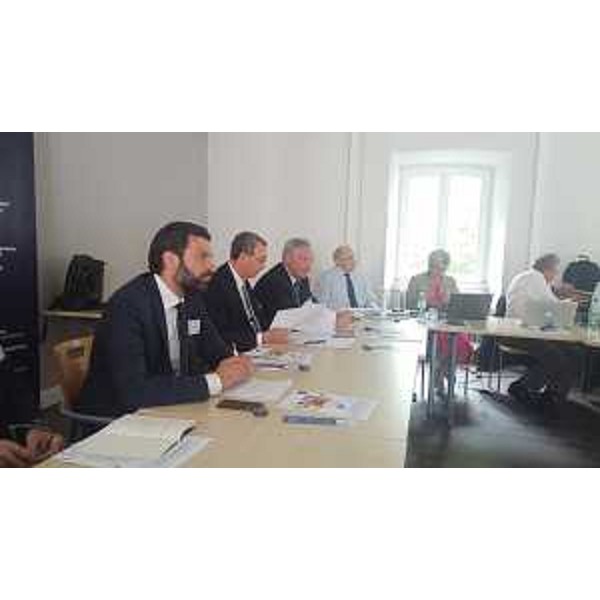 Gabriele Toccafondi (Sottosegretario Istruzione, Università e Ricerca), Sergio Bolzonello (Vicepresidente Regione FVG e assessore Attività produttive, Turismo e Cooperazione) e Sergio Paoletti (Presidente Area Science Park) alla presentazione della candidatura di Trieste a capitale europea della scienza 2020 - Strasburgo 29/06/2017
