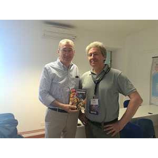 Sergio Bolzonello (Vicepresidente Regione FVG e assessore Attività produttive, Turismo e Cooperazione) con il fumettista Luca Enoch alla seconda edizione del festival del fumetto "The Game Fortress" - Palmanova 02/07/2017