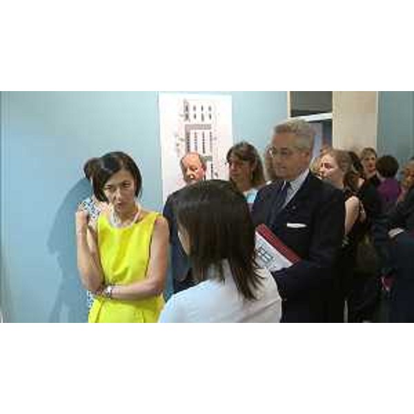 Marta Novello (Direttore Museo Archeologico Nazionale Aquileia), Debora Serracchiani (Presidente Regione Friuli Venezia Giulia) e Antonio Zanardi Landi (Presidente Fondazione Aquileia) all'inaugurazione della mostra "Volti di Palmira ad Aquileia" - Aquileia 01/07/2017