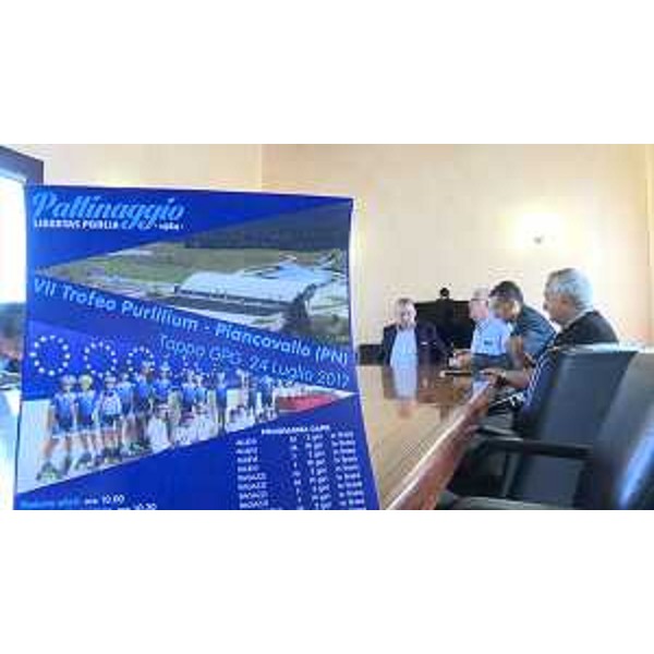 Sergio Bolzonello (Vicepresidente Regione FVG e assessore Attività produttive, Turismo e Cooperazione) alla presentazione del VII Trofeo Purlilium di pattinaggio - Pordenone 05/07/2017
