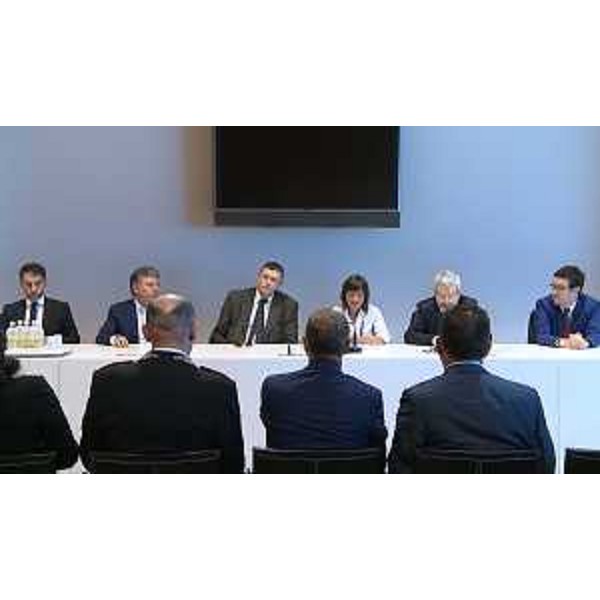 Debora Serracchiani (Presidente Regione Friuli Venezia Giulia) alla conferenza stampa sull'accordo tra Regione FVG, Ministero della Giustizia, Agenzia del Demanio e Comune di Udine per la cittadella della Giustizia - Udine 08/07/2017