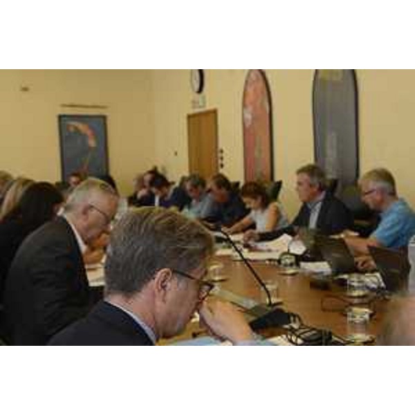 Francesco Peroni (Assessore regionale Finanze, Patrimonio, Coordinamento e Programmazione Politiche economiche e comunitarie) in Prima Commissione consiliare - Trieste 07/07/2017