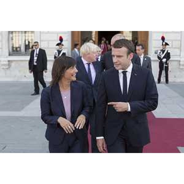 Debora Serracchiani (Presidente Regione Friuli Venezia Giulia) ed Emmanuel Macron (Presidente Repubblica Francese) in occasione del Western Balkans Summit - Trieste 12/07/2017