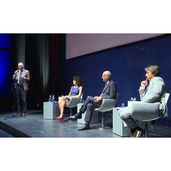 Sergio Bolzonello (Vicepresidente Regione FVG e assessore Attività produttive, Turismo e Cooperazione) alla presentazione del cartellone di prosa e musica del Teatro Verdi, stagione 2017/2018 - Pordenone 13/07/2017
