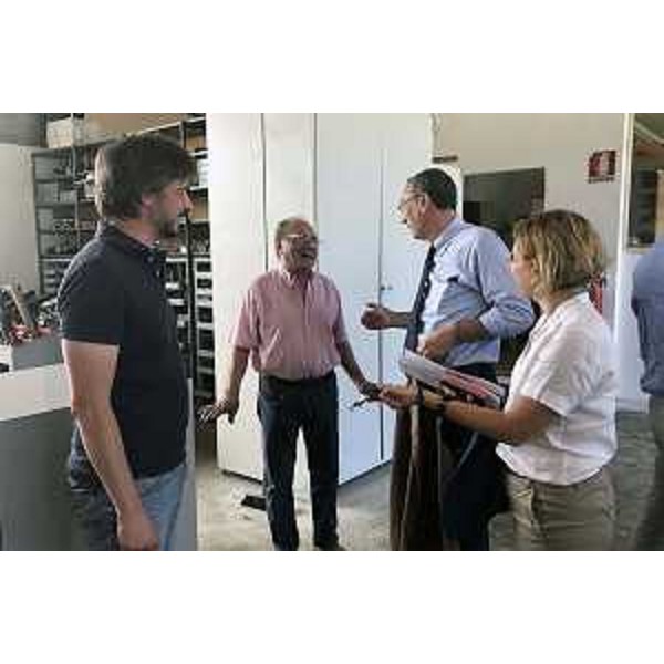 Sergio Bolzonello (Vicepresidente Regione FVG e assessore Attività produttive, Turismo e Cooperazione) durante la visita alla Forgiarini - Castions di Strada 13/07/2017