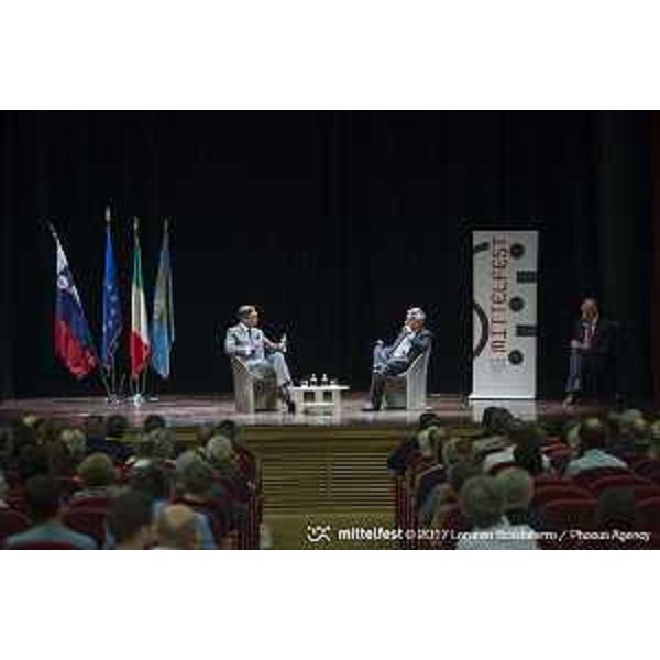 Borut Pahor (Presidente Repubblica di Slovenia) intervistato da Maurizio Molinari (Direttore La Stampa) all'inaugurazione di Mittelfest - Cividale del Friuli 15/07/2017 (Foto Luca A. d'Agostino e Lorenzo Scaldaferro /Phocus Agency © 2017)