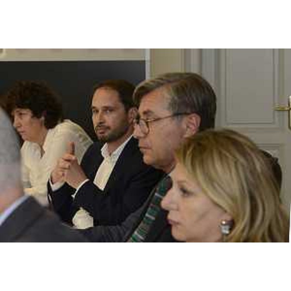 Gli assessori regionali Loredana Panariti (Lavoro, Formazione, Istruzione, Pari Opportunità, Politiche giovanili, Ricerca e Università), Cristiano Shaurli (Risorse agricole e forestali), Francesco Peroni (Finanze, Patrimonio, Coordinamento e Programmazione Politiche economiche e comunitarie) e Maria Sandra Telesca (Salute, Integrazione socio-sanitaria, Politiche sociali e Famiglia) durante la riunione della Giunta del FVG - Trieste 17/07/2017