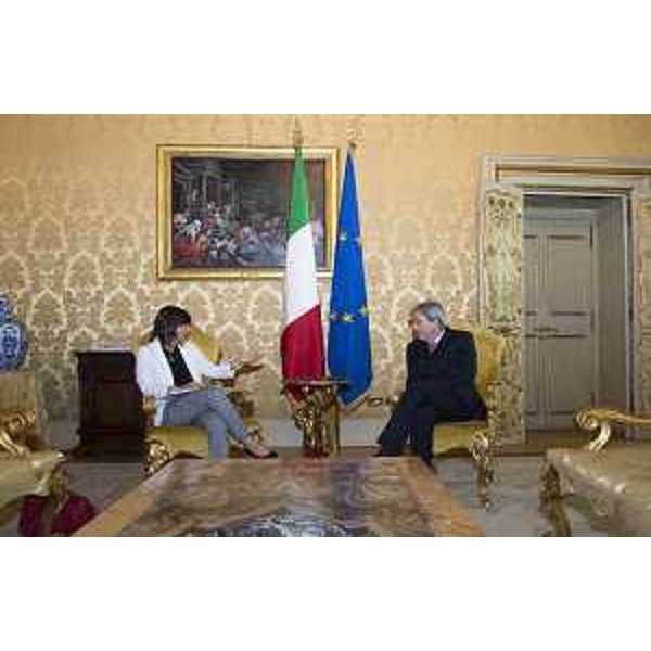 Debora Serracchiani (Presidente Regione Friuli Venezia Giulia) incontra Paolo Gentiloni (Presidente Consiglio Ministri) a Palazzo Chigi - Roma 27/07/2017