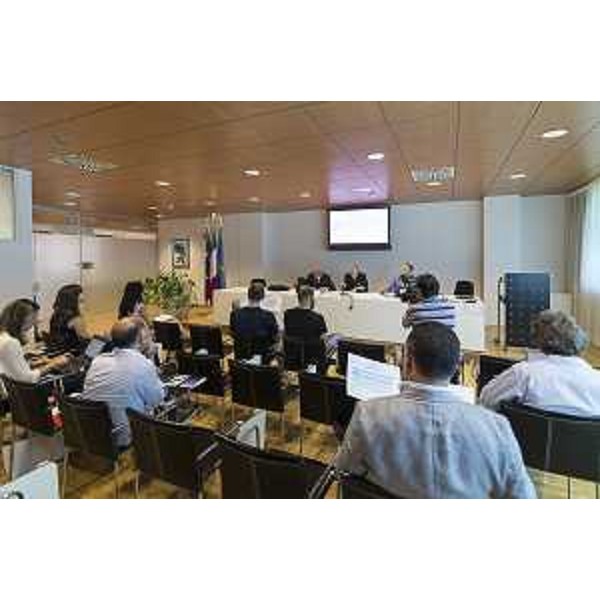 Marco Tullio Petrangelo (Direttore generale PromoTurismo FVG), Sergio Bolzonello (Vicepresidente Regione FVG e assessore Attività produttive, Turismo e Cooperazione) e Bruno Bertero (Direttore Marketing PromoTurismo FVG) alla presentazione dei dati sul turismo in FVG nel primo semestre 2017 - Udine 27/07/2017 (Foto Fabrice Gallina)