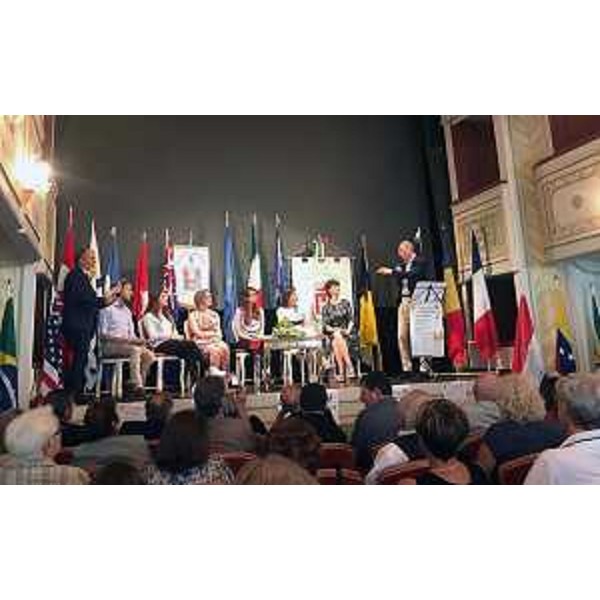 Sergio Bolzonello (Vicepresidente Regione FVG e assessore Attività produttive, Turismo e Cooperazione) al raduno dei corregionali all'estero - San Vito al Tagliamento 29/07/2017