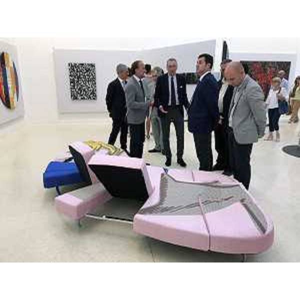 Sergio Bolzonello (Vicepresidente Regione FVG e assessore Attività produttive, Turismo e Cooperazione) e Franco Iacop (Presidente Consiglio regionale) alla cerimonia di inaugurazione della mostra Mosaico&Mosaici 2017 - Spilimbergo 28/07/2017