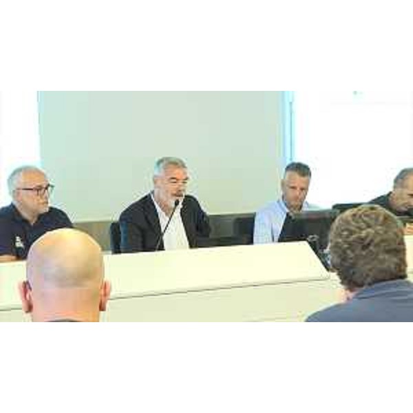 Paolo Panontin (Assessore regionale Autonomie locali e Coordinamento Riforme, Comparto unico, Sistemi informativi, Caccia e Risorse ittiche, delegato Protezione civile) alla presentazione dell'esercitazione di emergenza sismica "Sermex 2017" - Palmanova 31/07/2017