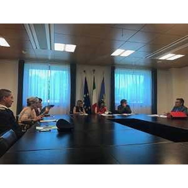 Debora Serracchiani (Presidente Regione Friuli Venezia Giulia) durante il confronto con le Prefetture del FVG sulla gestione dei casi estremi di emergenza del traffico autostradale - Udine 01/08/2017
