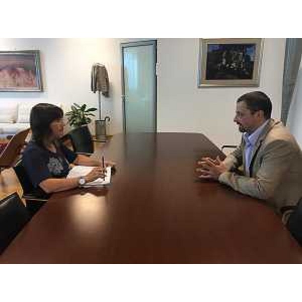 Debora Serracchiani (Presidente Regione Friuli Venezia Giulia) incontra Luigi Gonano (Sindaco Arta Terme) - Udine 02/08/2017