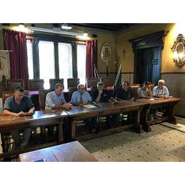 Sergio Bolzonello (Vicepresidente Regione FVG e assessore Attività produttive, Turismo e Cooperazione) durante una riunione operativa in Municipio - San Vito al Tagliamento 11/08/2017