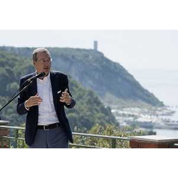 Sergio Bolzonello (Vicepresidente Regione FVG e assessore Attività produttive, Turismo e Cooperazione) alla riapertura dell'Infopoint di Sistiana - Duino Aurisina 18/08/2017