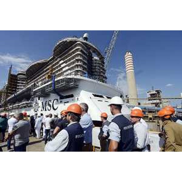 Varo tecnico di Seaview, nave da crociera del gruppo MSC - Monfalcone 23/08/2017