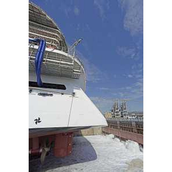 Varo tecnico di Seaview, nave da crociera del gruppo MSC - Monfalcone 23/08/2017