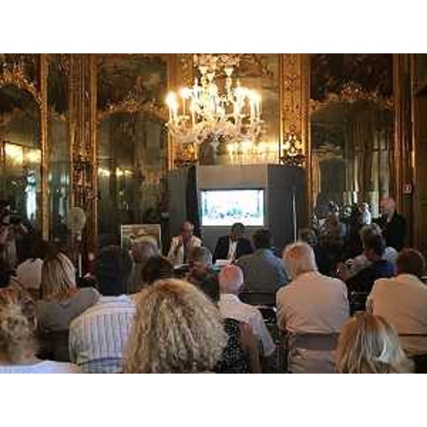Gianni Torrenti (Assessore regionale Cultura, Sport e Solidarietà) alla presentazione di "100 milioni di anni fa: il mare del Carso" - Trieste 30/08/2017