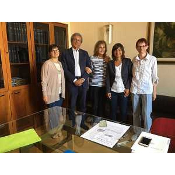 Debora Serracchiani (Presidente Regione Friuli Venezia Giulia) e una delegazione dell'ENPA di Udine composta da Elena Riggi (Presidente sezione Udine), Mario Pagnutti e Serena Guatto Benedetti (Consiglieri) incontrano Carla Rocchi (Presidente nazionale ENPA) - Roma 31/08/2017