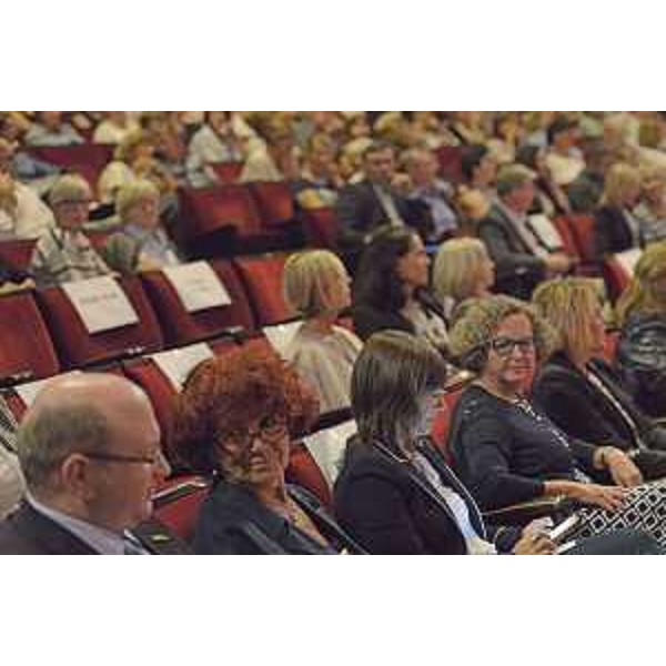 Tomaz Boh (Segretario di Stato Istruzione Slovenia), Valeria Fedeli (Ministro Istruzione, Università e Ricerca), Debora Serracchiani (Presidente Regione Friuli Venezia Giulia) e Tamara Blaina (Deputata) al "Jesenski seminar" - Trieste 04/09/2017 