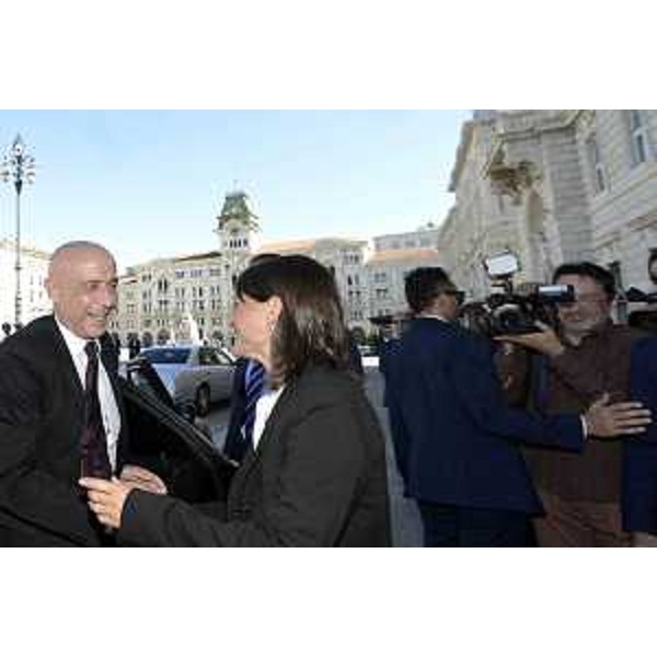 Domenico Minniti (Ministro Interno) e Debora Serracchiani (Presidente Regione Friuli Venezia Giulia) - Trieste 05/09/2017