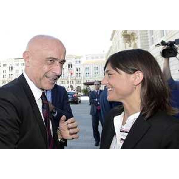 Domenico Minniti (Ministro Interno) e Debora Serracchiani (Presidente Regione Friuli Venezia Giulia) - Trieste 05/09/2017