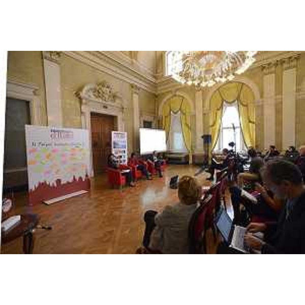 Debora Serracchiani (Presidente Regione Friuli Venezia Giulia) e Giorgio Mulè (Direttore Panorama) all'evento conclusivo del tour "Panorama d'Italia, tutto il meglio visto da vicino" - Trieste 09/09/2017