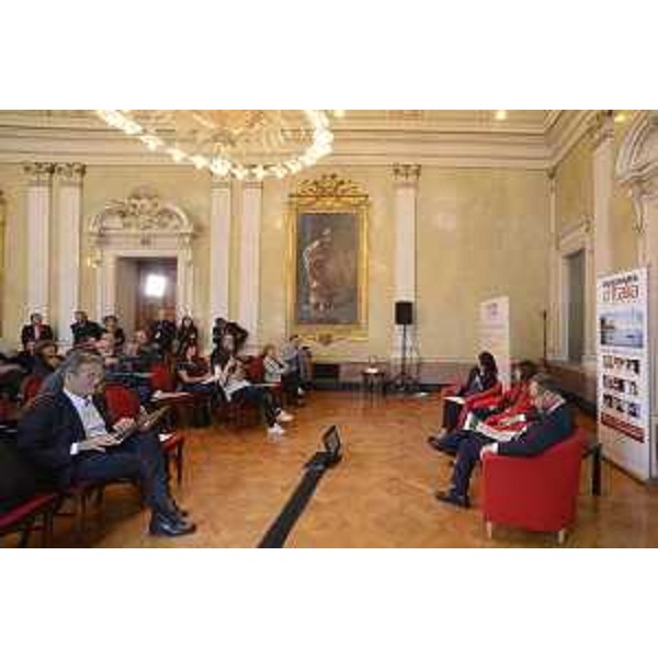 Debora Serracchiani (Presidente Regione Friuli Venezia Giulia) e Giorgio Mulè (Direttore Panorama) all'evento conclusivo del tour "Panorama d'Italia, tutto il meglio visto da vicino" - Trieste 09/09/2017