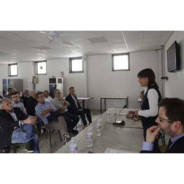 Debora Serracchiani (Presidente Regione Friuli Venezia Giulia) e Enio Agnola (Consigliere regionale FVG) incontrano alcuni imprenditori dell'area di Forgaria presso l'azienda HPF - Forgaria nel Friuli 11/09/2017