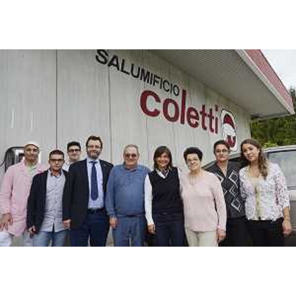 Debora Serracchiani (Presidente Regione Friuli Venezia Giulia) e Enio Agnola (Consigliere regionale FVG) visitano il salumificio Coletti - Forgaria nel Friuli 11/09/2017
