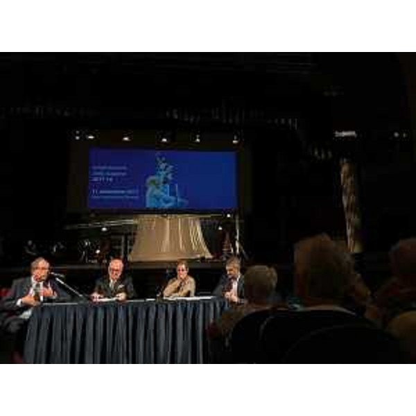 Gianni Torrenti (Assessore regionale Cultura, Sport e Solidarietà) alla presentazione della stagione 2017-2018 del Teatro Stabile del Friuli Venezia Giulia - Trieste 11/09/2017