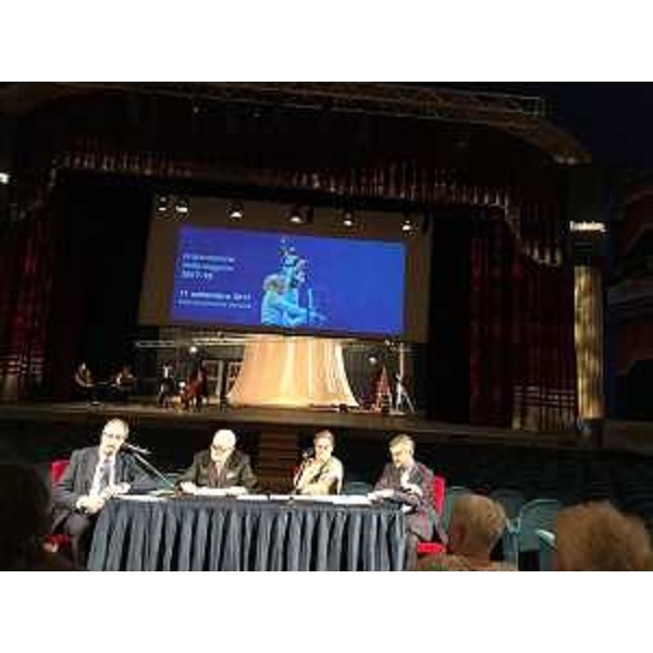 Gianni Torrenti (Assessore regionale Cultura, Sport e Solidarietà) alla presentazione della stagione 2017-2018 del Teatro Stabile del Friuli Venezia Giulia - Trieste 11/09/2017