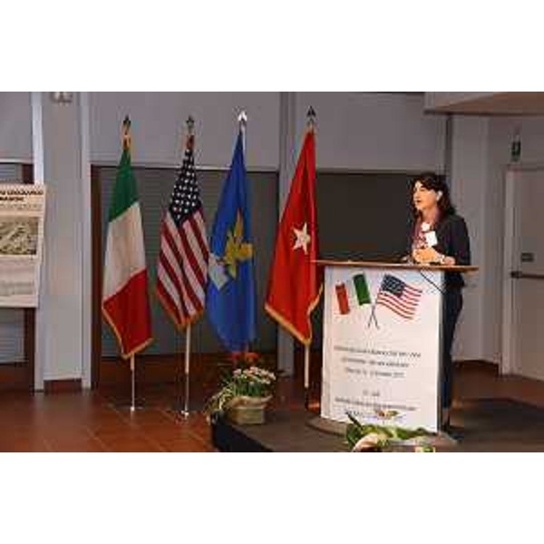 Mariagrazia Santoro (Assessore regionale Infrastrutture e Territorio) al seminario di aggiornamento per la gestione delle aree di addestramento sostenibili Usa-Italia - Udine 12/09/2017