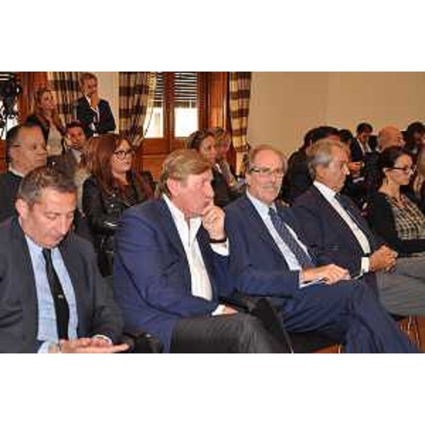 Giorgio Brandolin (Deputato e Presidente CONI FVG) e Gianni Torrenti (Assessore regionale Cultura, Sport e Solidarietà) alla presentazione della quarantanovesima edizione della Barcolana - Roma 21/09/2017