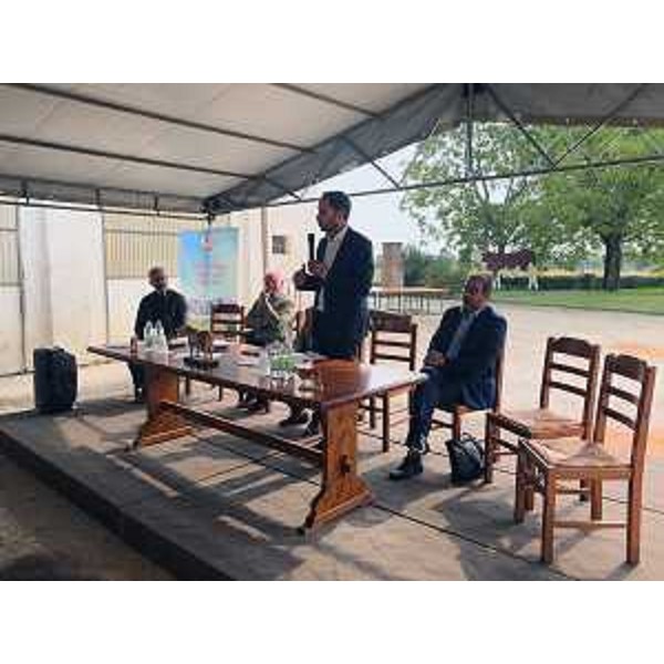 Cristiano Shaurli (Assessore regionale Risorse agricole e forestali) ad "Azienda Aperta" presso l'azienda agricola sperimentale Francesco Ricchieri - Fiume Veneto 23/09/2017
