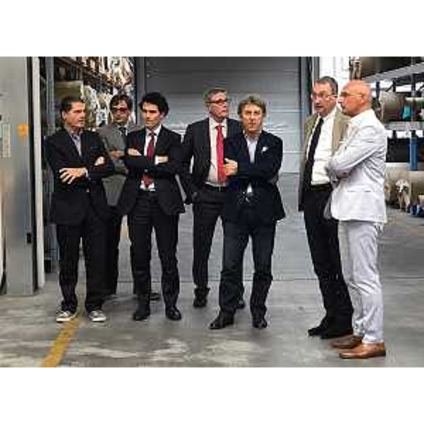 Sergio Bolzonello (Vicepresidente Regione FVG e assessore Attività produttive, Turismo e Cooperazione) durante la visita alla Lamitex - Spilimbergo 25/09/2017