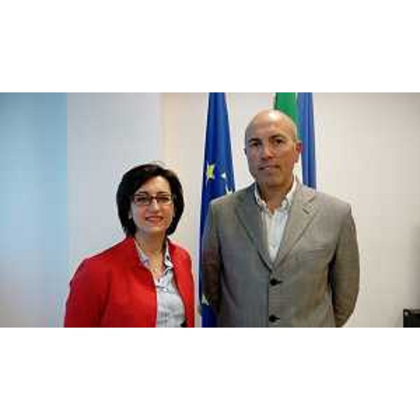 Sara Vito (Assessore regionale Ambiente ed Energia) e Nicola Turello (Sindaco Pozzuolo) neo presidente dell'Autorità unica per i servizi idrici e i rifiuti (Ausir) - Udine 27/09/2017