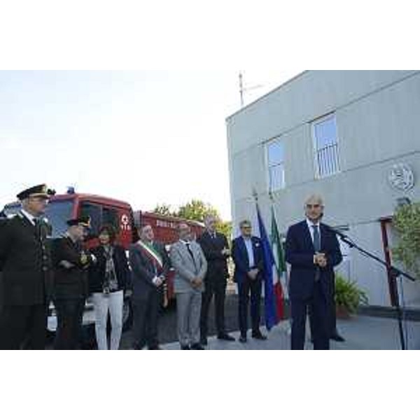 Gianpiero Bocci (Sottosegretario Interni) interviene all'inaugurazione del nuovo distaccamento dei volontari dei Vigili del fuoco - Latisana 27/09/2017
